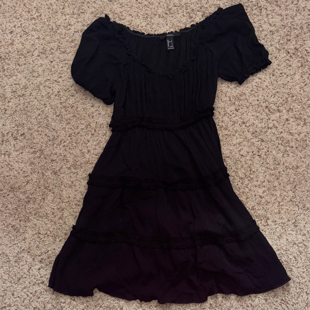 Forever 21 Charcoal Off-Shoulder Top